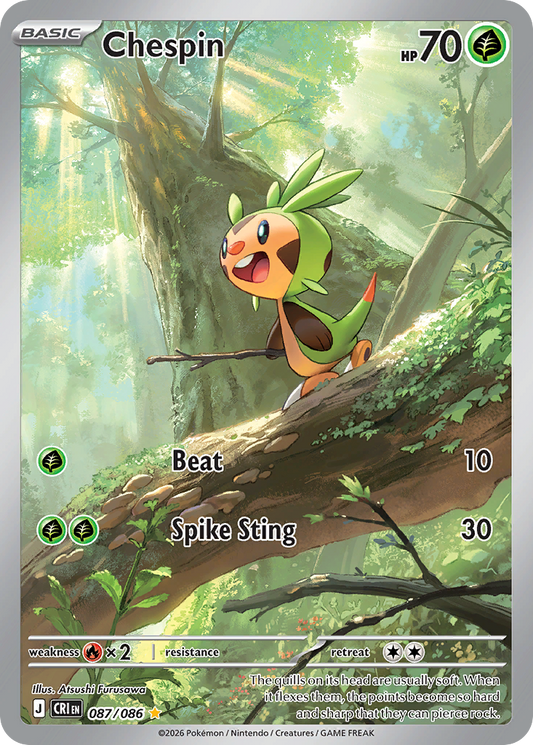 Chespin 087/086 from Pokemon TCG Chaos Rising