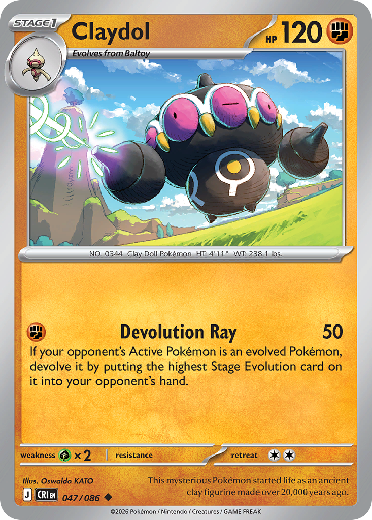 Claydol 047/086 from Pokemon TCG Chaos Rising