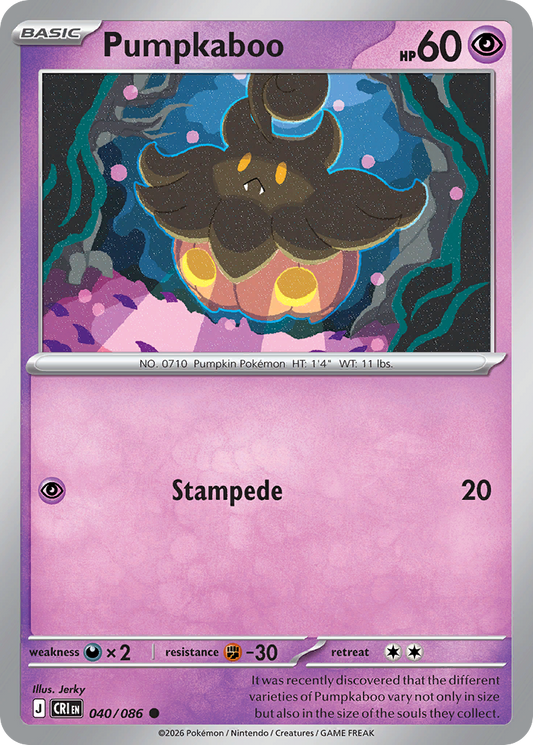 Pumpkaboo 040/086 from Pokemon TCG Chaos Rising